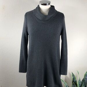 Cozy J.Jill Gray Turtleneck Knit Tunic Sweater Women’s Small
